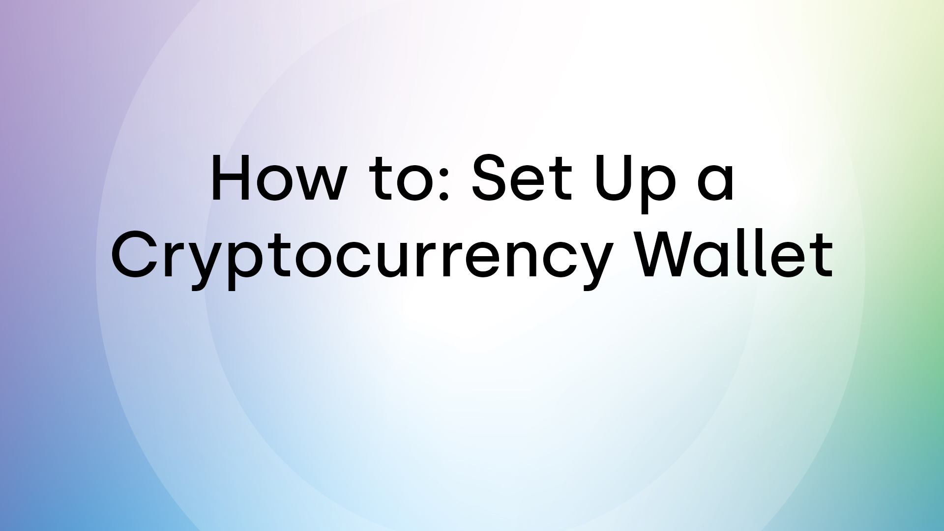 How to set up a crypto wallet?